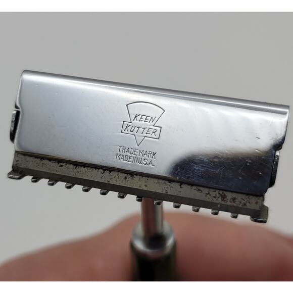 Vintage 1930s–1950s Keen Kutter Safety Razor Green Bakelite Handle Double Edge - Picture 11 of 16
